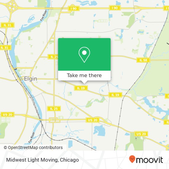 Mapa de Midwest Light Moving