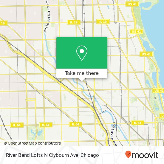 River Bend Lofts N Clybourn Ave map