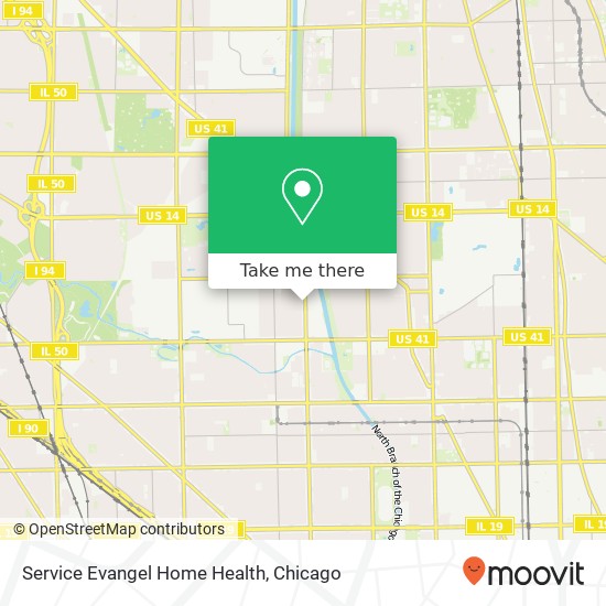 Mapa de Service Evangel Home Health