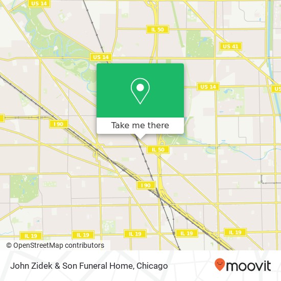 John Zidek & Son Funeral Home map