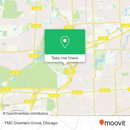 Mapa de FMC Downers Grove