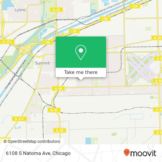 Mapa de 6108 S Natoma Ave
