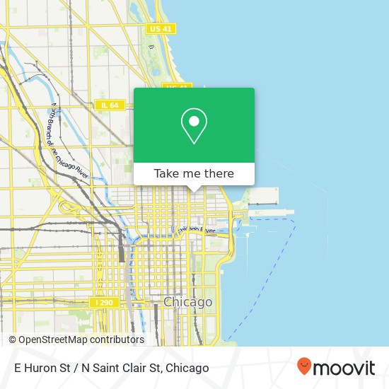 E Huron St / N Saint Clair St map