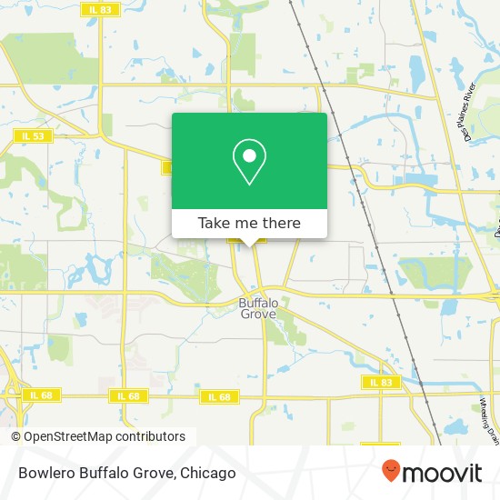 Bowlero Buffalo Grove map