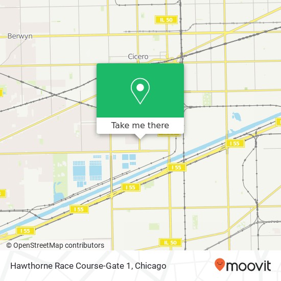 Hawthorne Race Course-Gate 1 map