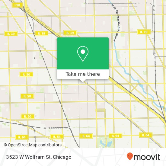 3523 W Wolfram St map