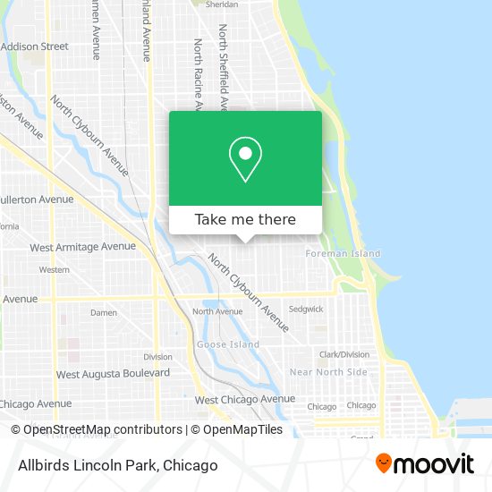 Mapa de Allbirds Lincoln Park