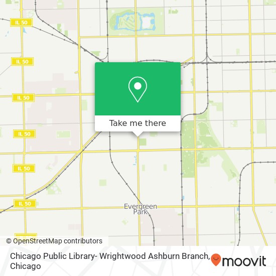 Mapa de Chicago Public Library- Wrightwood Ashburn Branch