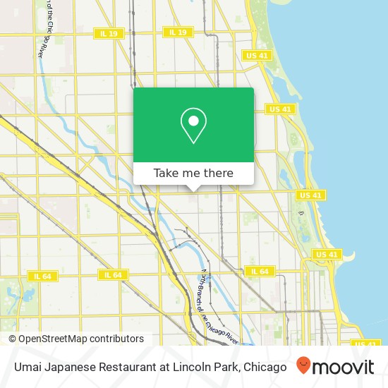 Mapa de Umai Japanese Restaurant at Lincoln Park