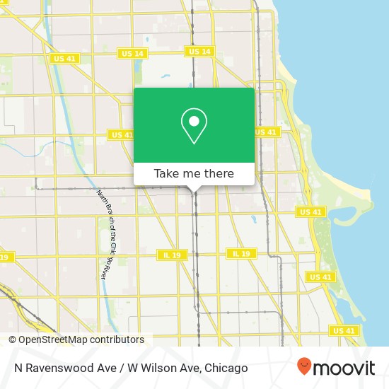 N Ravenswood Ave / W Wilson Ave map