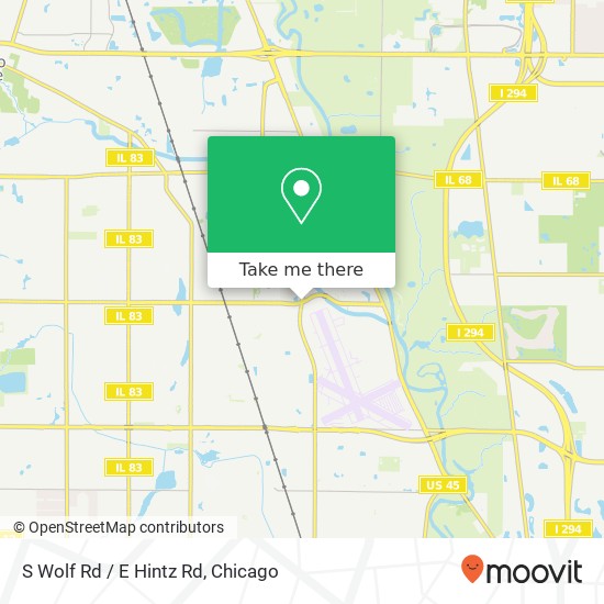 S Wolf Rd / E Hintz Rd map