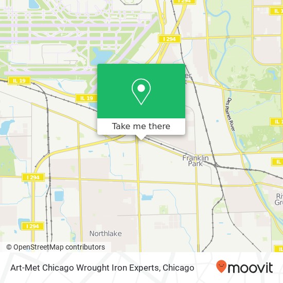 Art-Met Chicago Wrought Iron Experts map
