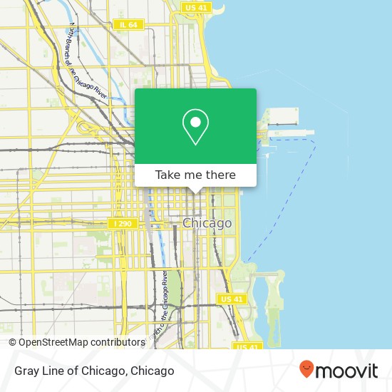 Mapa de Gray Line of Chicago