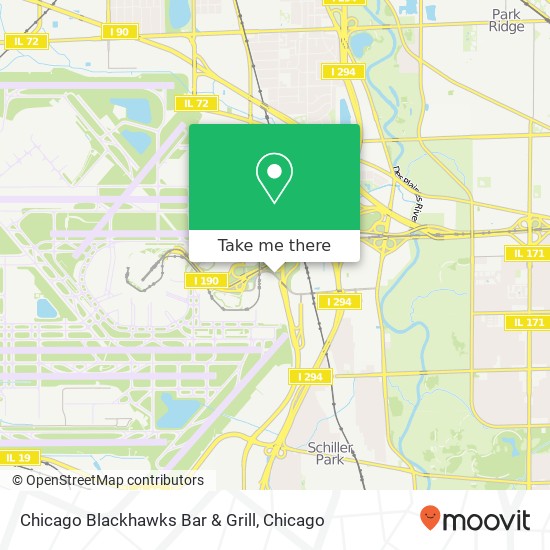 Mapa de Chicago Blackhawks Bar & Grill