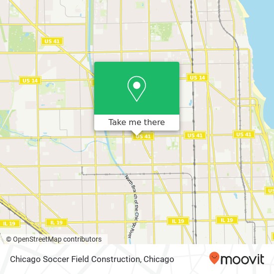 Chicago Soccer Field Construction map