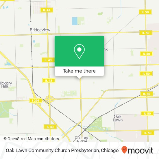 Oak Lawn Community Church Presbyterian map
