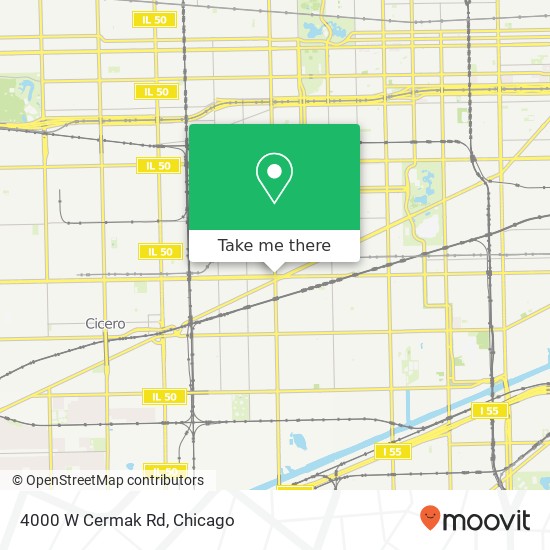 4000 W Cermak Rd map