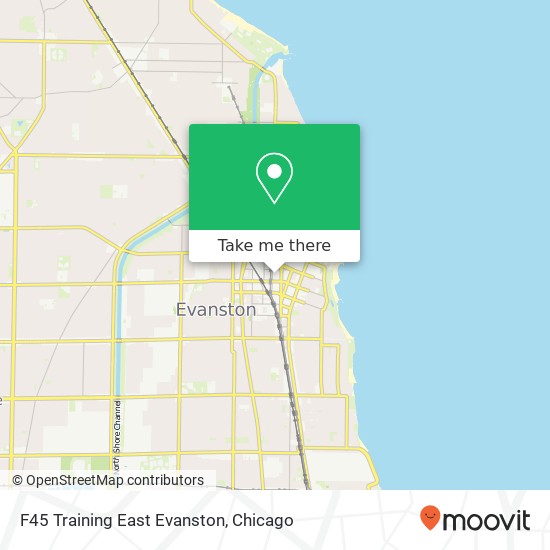 F45 Training East Evanston map