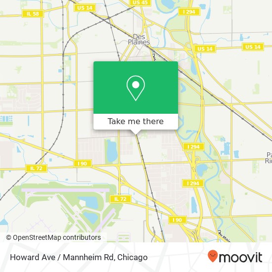 Mapa de Howard Ave / Mannheim Rd
