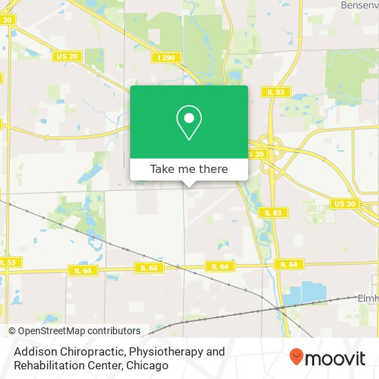 Mapa de Addison Chiropractic, Physiotherapy and Rehabilitation Center