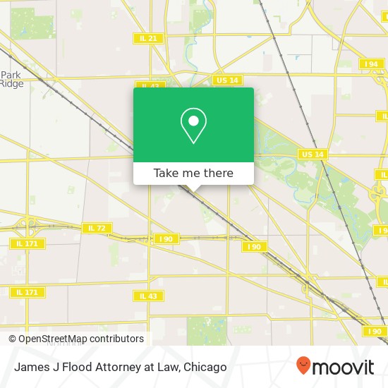 James J Flood Attorney at Law map