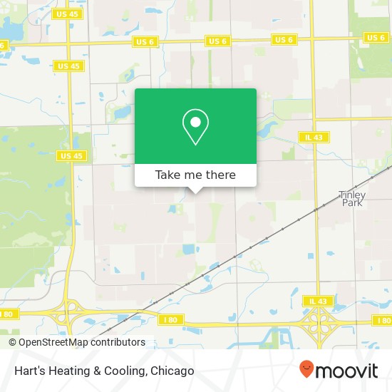 Hart's Heating & Cooling map