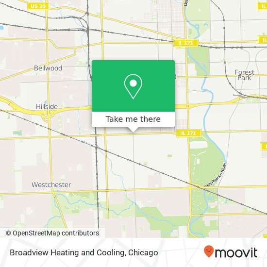 Broadview Heating and Cooling map