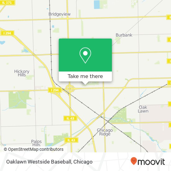 Oaklawn Westside Baseball map