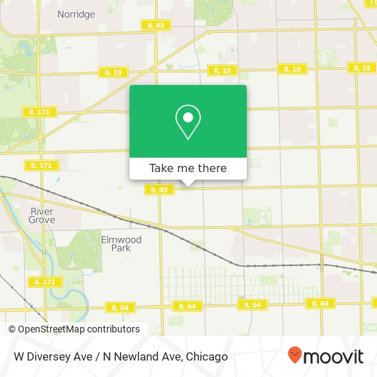 Mapa de W Diversey Ave / N Newland Ave