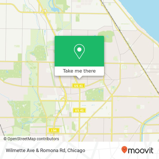 Wilmette Ave & Romona Rd map