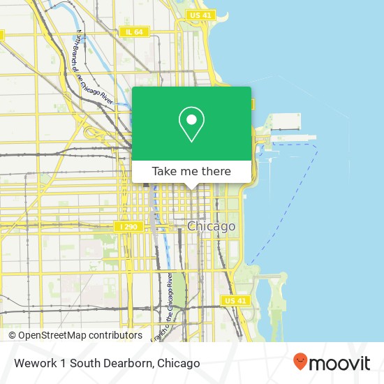 Wework 1 South Dearborn map
