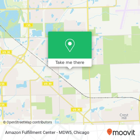 Mapa de Amazon Fulfillment Center - MDW5