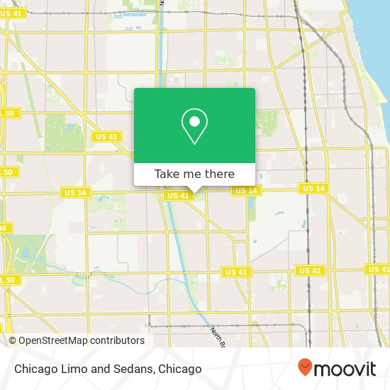 Chicago Limo and Sedans map