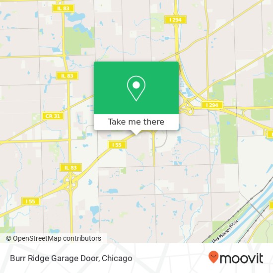 Mapa de Burr Ridge Garage Door