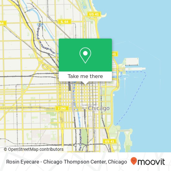 Mapa de Rosin Eyecare - Chicago Thompson Center