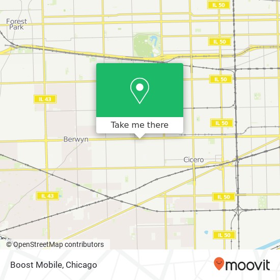 Mapa de Boost Mobile