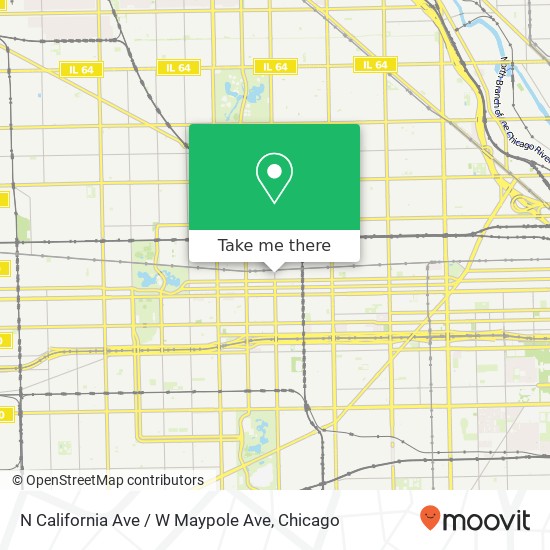 Mapa de N California Ave / W Maypole Ave