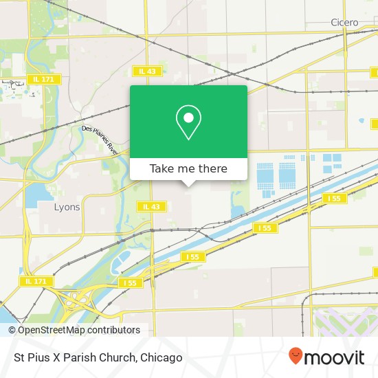 St Pius X Parish Church map