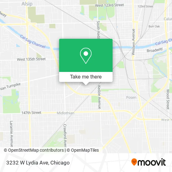 3232 W Lydia Ave map