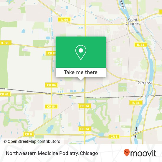 Northwestern Medicine Podiatry map