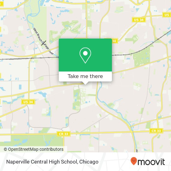 Naperville Central High School map