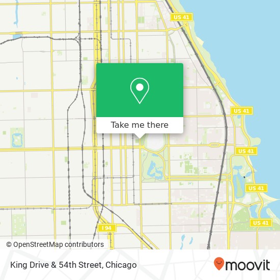 King Drive & 54th Street map