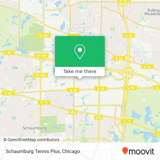 Schaumburg Tennis Plus map