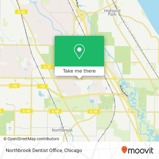 Northbrook Dentist Office map