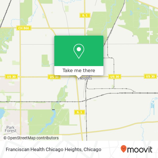 Mapa de Franciscan Health Chicago Heights