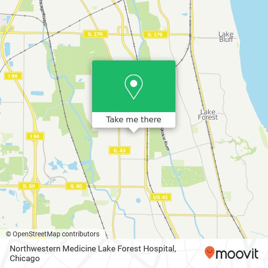 Northwestern Medicine Lake Forest Hospital map