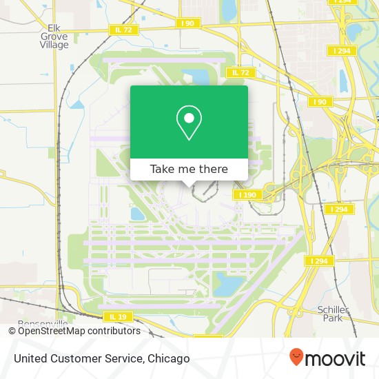 United Customer Service map