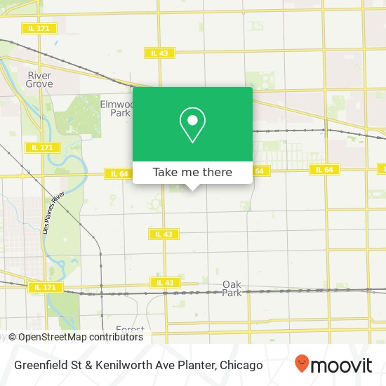 Greenfield St & Kenilworth Ave Planter map