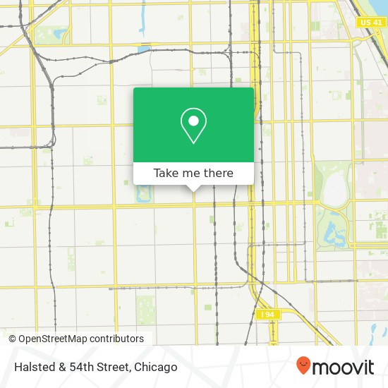Halsted & 54th Street map