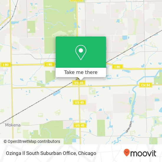 Ozinga Il South Suburban Office map